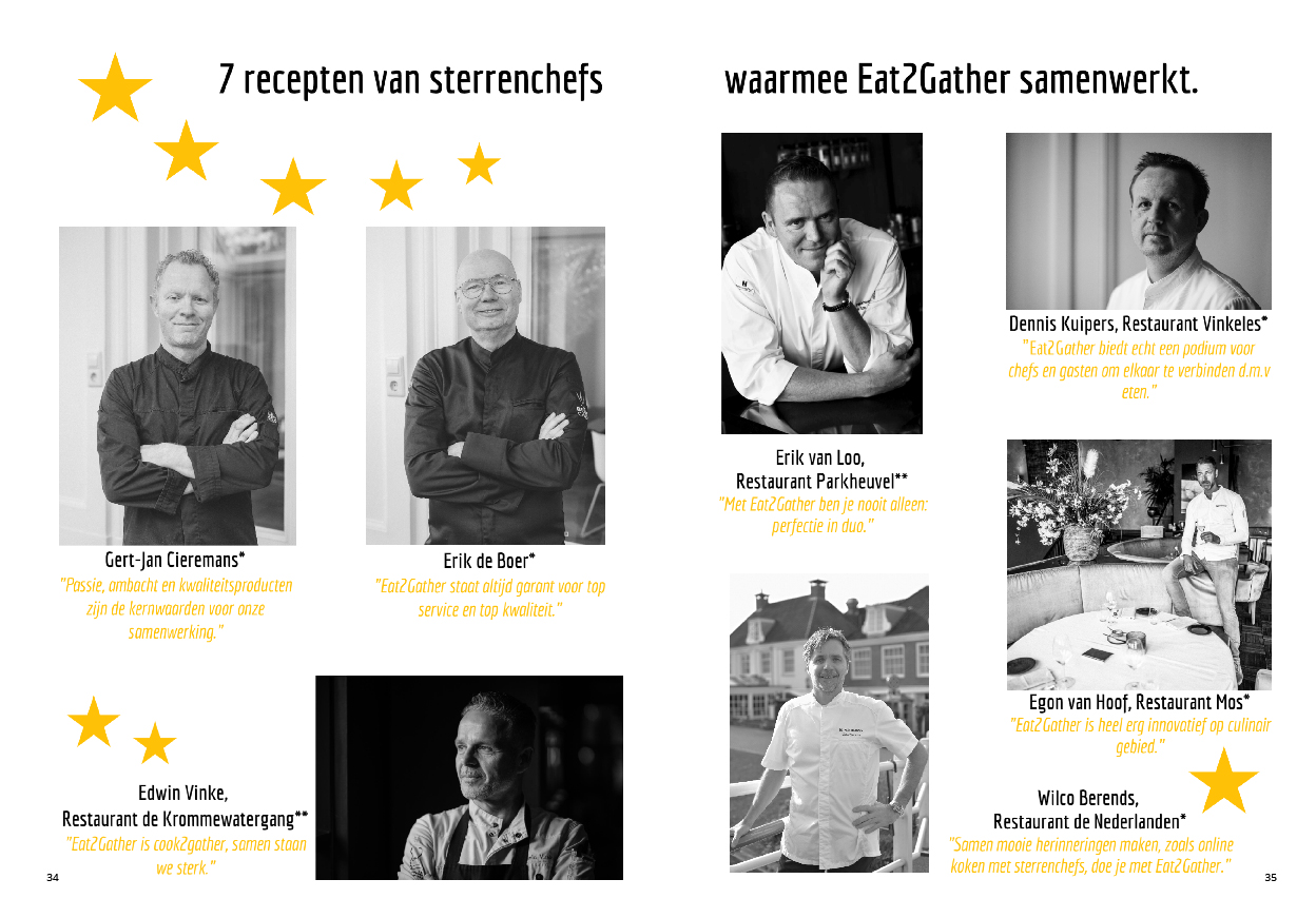 Eat2Gather 7 quotes van 7 sterrenchefs over Eat2Gather